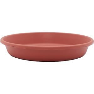 The HC Companies Flower Pot Saucers - Plastic Plant Saucer for Outdoors & Indoors - Traditional Design Plant Pot Trays for Water Drainage - Durable & Stylish Round Plant Tray (10-inch Clay)