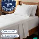Extra Deep Twin XL Sheet Set - 4 Piece Breathable and Cooling Sheets - Hotel Luxury Bedding for Women, Men, Kids & Teens - Easy & Secure Fit - Soft, Wrinkle Free and Comfy Extra Deep Pockets  White
