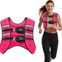 Weighted Vest, 16lb Weight Vest with Two Adjustment Straps for Men Women, Weight Vests with Reflective Stripe for Strength Training, Running, Jogging, Walking