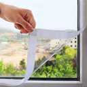 Adjutsable Window Insulation Kit 74inX79in(190X200cm),Clear180 Thickness,Easy to Open for Ventilation Reusable Plastic Window wrap