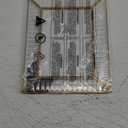 ASIN HOLDER - 5X7 RIBBED GLASS W/GOLD METAL