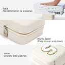 Parima Trendy C Jewelry Case - Teen Travel Accessories, Jewelry Box for Girls' Birthday Gifts (White)