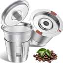 Reusable k Cup Coffee Filters,Universal stainless steel Refillable k Cups Filter Use for Keurig 2.0 and 1.0 Coffee Makers-brewers (2 stainless steel)