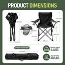 2 Pack Camping Chairs Folding Outdoor Chair Portable Lawn Chair with Cup Holder Supports 250LBS Lightweight Beach Chair for Outside Sports, Fishing, Hiking, Travel, Picnic, Backyard（Black）, 20 x 20 x 32 inches