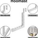 Over The Door Hooks Hanger Fit Up to 1 3/4 Inch Optimal, Foldable Over The Door Clothes Drying Rack for Laundry Bathroom Bedroom (White 2 Pack)