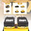 20V Max Battery Charger Replacement for Dewalt Battery Charger, Dual Charging Station Compatible for DeWalt 14.4V/20V Lithium-Ion Batteries DCB206 DCB204 DCB208 DCB200 DCB201 DCB140 DCB141