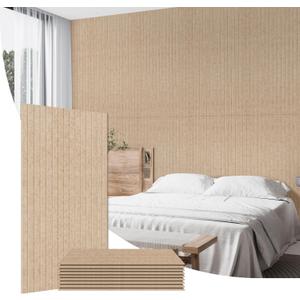 Olanglab Acoustic Wall Panels 10 Pack, 48 x 24 per Acoustic Panels Sound Absorbing, Decorative Sound Panels for Home Studio and Office, Khaki