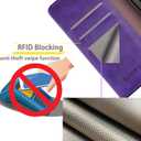 SUANPOT Compatible with iPhone 16 6.1" Wallet case with RFID Blocking Credit Card Holder,Flip Book PU Leather Protective Cover Women Men for Apple 16 Phone case Purple