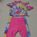 GRACE KARIN Girls Rash Guard Swimsuit Short Sleeve Two Piece Bathing Suit 10Y