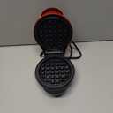 Mini Waffle Maker By Select Brands - Classic Waffle Iron for Traditional, Savory or Dessert Waffles - Features Non-Stick Coating - 4 Mini Waffles, Red
