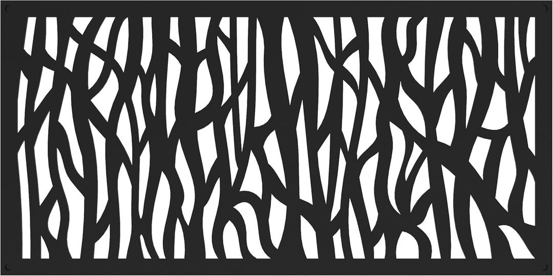 Barrette Outdoor Living 73030564 Sprig Decorative Screen Panel, Black