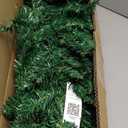 7 ft. PVC Unlit Artificial Slim Pencil Christmas Tree with Stand Home Holiday Decor Green