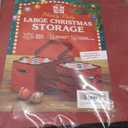 Holiday Cheer Premium Christmas Ornament Storage with 8 Tray  Christmas Storage Container with Dividers Perfect for Holiday Decorations Fits 128 Holiday Ornaments  Tear-Proof Fabric (Large, Red)