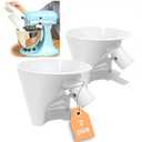 2PCS Flour Funnel for Kitchen Aid Mixer, 2026 New Plastic Funnel with Easy-Pour Attachment Fits Tilt-Head 4.55 Qt (KSM150), No Mess Baking Tool for Flour, Sugar, and Egg Liquid