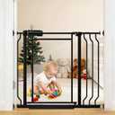 Fairy Baby 29.5-38.5 Inch Wide Triple Lock Acrylic Baby Gate for Doorways