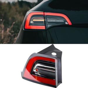 4-PIN Left Tail Light Assembly Compatible With 2019-2024 Tesla Model Y Rear Driver Side Brake Outer LED Tail Lamp Replaces# 1502086-00-D