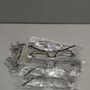 Eyekepper 5-Pack Straight Thin Stamped Metal Frame Half-Eye Style Reading Glasses Readers Gunmetal +2.5