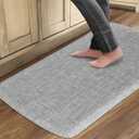 Kitchen Anti Fatigue Rugs 20x39x3/4-Inch Floor Comfort Soft Mats Waterproof Non Skid Thick Cushioned for Standing Desk Garages Light Grey