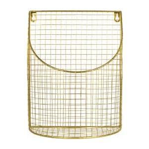 Gold Meal Wall Basket 9.45" x 11.81" x 4.72"