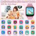 Waterproof Smart Watch for Kids Gift for Girls Age 5-12 with 32 Games, Dual Camera, Habit Tracking, Music Player, Video, Alarm Clock, HD Touchscreen Kids Smart Watch Birthday Toys for 3-12 Year Old