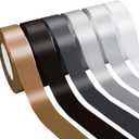 150 Yards Black Satin Ribbon 1-1/2 Inch 6 Rolls Assortment Ribbons for Crafts Gift Wrapping Flower Bouquet Wedding Invitations Birthday Party Festival Decoration Hair Bows (Black and White)