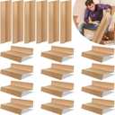 Geyoga 18 Pcs 1.58 x 2.83 ft Temporary Stair Protection Paper Roll Covering for Construction Renovation Stair Surface Protection Accessory (Wood Color)