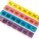 Monthly Pill Organizer - 28 Day Monthly Pill Planner to Separate Pills & Vitamins Week to Week, Travel Medication Reminder Daily Monday to Sunday Compartments