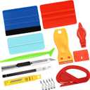 AHIJOY Vehicle Vinyl Wrap Tool Kit Car Wrap Kit Include Vinyl Squeegee, Film Cutter,Utility Knife Wrap Tools for Car Wrapping Window Film Application PPF Installation & Wallpaper Smoothing