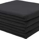 FreshCulture King Flat Sheets Only 2 Pack - Hotel Quality Flat Bed Sheets - Brushed Microfiber - Ultra Soft & Breathable - Wrinkle-Free - Easy Care - Flat Sheets Only King Size (Black)