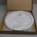 11 in Decorative Tray for Coffee Table Tray Decor White Round Concrete Home Decor Serving Trays White Decorative-Tray for Coffee Dining Room Table-Entryway and Living Room Table