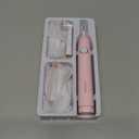 Rotating Electric Toothbrush with 8 Brush Heads for Adults and Kids, 3 Modes Rechargeable Power Toothbrush with 2-Minute Smart Timer, 45-Day Battery Life (Pink)