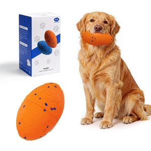 Interactive Dog Toy, Pet Ball Toys Automatic Moving Bouncing and Rotating, Solid E-TPU Material, IPX7 Waterproof Active Rolling Balls for Small, Medium and Large Dogs(Vorange)