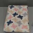 ZPECC Muslin Toddler Blanket Thicker, 47x47 Organic Cotton Kids Quilt Hypoallergenic for Baby Essentials Crib Stroller Daycare Cot, Butterfly