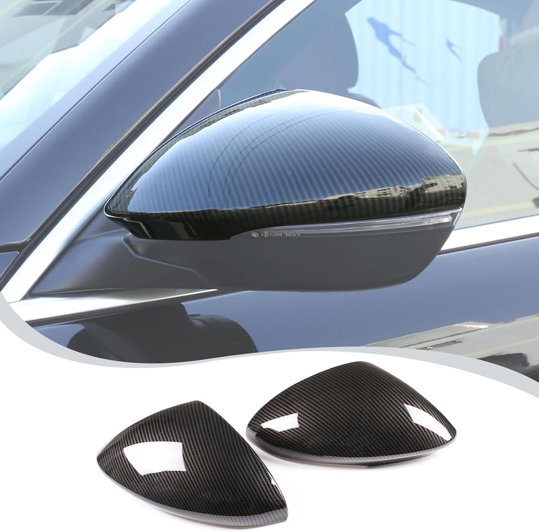 LLKUANG Car Rearview Mirror Cap Decoration Cover Compatible with Alfa Romeo Stelvio 2017-2024 Exterior Rearview Mirror Cover Cap (carbon fiber)