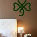 RESACO St Patricks Day Decorations Shamrock Decorations Shamrock Wreath Irish Celtic Gift for St Patty's Day Lucky Shamrock Ornaments for Front Door Bathroom Laundry Room Home Office (Green)