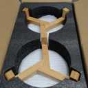 Ceramic Raised Double Bowls Set with Stand, 2 Heights Elevated, Food & Water Bowls for Small Breed Dogs, Weighted Dog Dishes, Pet Bowl(6.1'',28.7oz, White)