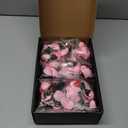 Pink Rose Bouquet Building Set for Girls & Boys - 12 Pack Botanical Collection Gift for Easter Basket Artificial Flowers Botanical Collection Centerpiece Retro Decor