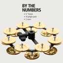 Hihat Tambourine Jingle Effect, Hammered Solid Brass  NOT MADE IN CHINA  Mountable on Any Pull Rod, 2-YEAR WARRANTY (Double Row)