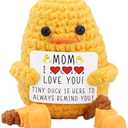 BILOLLY Gifts for Mom Long Legged Duck, Birthday Mothers Day Thanksgiving Christmas for Mom from Daughter Son Stepmother Adoptive, Handmade Crochet Animal 53 Pcs