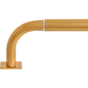 Meriville 1-Inch Diameter Wrap Around Blackout Curtain Rod, 48-Inch to 84-Inch, Gold Finish