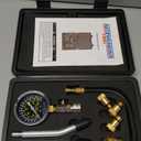 Petrol Engine Cylinder Compression Tester Kit, 8Pcs Automotive Engine Gas Pressure Gauge Set for Motorcycle Car Truck