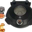 12" Electric Pizza Oven with Refractory Stone  1200W Countertop Pizza Maker Heats up to 800F (420), Fast 4-Min Pizza Cooker with Adjustable Temperature for Indoor & Outdoor Use