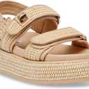 Steve Madden Women's BIGMONA Sandal (8.5, Natural Raffia)