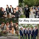 WOMS Mens 2 Pieces Suits Vest Pants Set Slim Fit Wedding Groomsmen Suit for Men Formal (Gray, S)