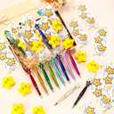 Eersida 30 Sets You're a Star Theme Gift for Employee Team Coworker Boss Bulk Star Pen with Positive Bookmark Card Stress Ball Gift for Valentines Staff Teachers