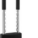 Master Lock 527D Adjustable Shackle Padlock with Key, Black