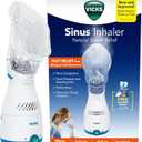 Vicks Sinus Inhaler, Plug-in Non-Medicated Steam Inhaler for Sinus Relief, Allergies, Congestion & Colds, Vocal Steamer, Soothes Nasal & Throat Passages, Works with VapoPads (1 Included)