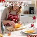 Wooden Snowman Cheese Slicer with Stainless Steel Blade, 9.5" x 5.8" x 0.6", Tightness Adjustable, Beech Wood Snowman Cheese Cutter for Block, Easy to Replace