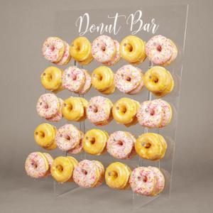 Donut Wall Display Stand - Acrylic Donut Stand Holds 50 Donuts | XL Donut Board Display | Large Donut Wall Stand for Party & Wedding Decor | Donut Holder Stand Party Dessert Display Stands