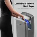 AIKE HEPA Filtered Vertical Hand Dryer Premium, 110-130V Silver Model AK2005H